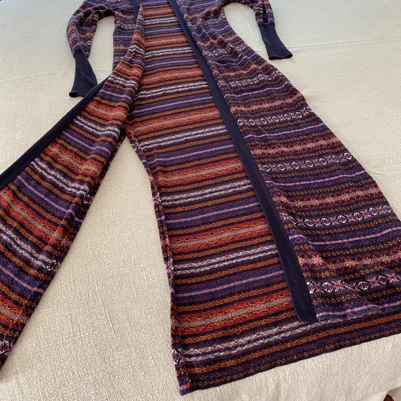 Ecote Urban Outfitters longline hooded sweater duster cardigan - Size S - Picture 9 of 12